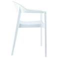 thumbnail image 4 of Luxury Commercial Living 32" White Stackable Outdoor Patio Dining Arm Chair, 4 of 8
