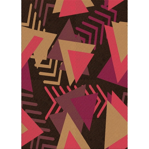 Ahgly Company Machine Washable Indoor Rectangle Transitional Burgundy Red Area Rugs, 4' x 6'