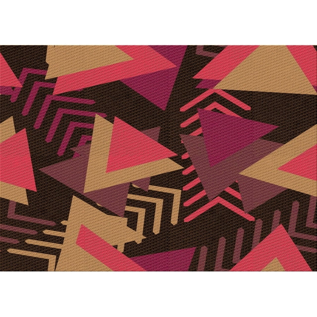 Ahgly Company Tapis d'Intérieur Rectangulaire Transitionnel Bourgogne Rouge Lavable à la Machine, 7 Pieds x 10 Pieds