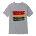 thumbnail image 4 of Likimi Toddler Girls Boys T Shirt Crew Neck Short Sleeve Letter Print Breathable Soft Tee Grey Size 1-2 Years, 4 of 4
