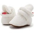 thumbnail image 3 of Unisex Newborn Baby Cotton Booties Non-Slip Sole for Toddler Boys Girls Infant Winter Warm Fleece Cozy Socks Shoes, 3 of 7