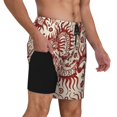 thumbnail image 2 of Kdxio Dragons1 Print Men'S Swim Trunks With Compression Liner 7 Inch Inseam Quick Dry Swim Shorts, 2 of 7