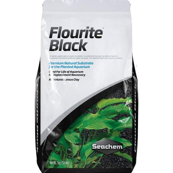 Sustrato para acuario Seachem Flourite, arcilla negra y grava, 7 kg