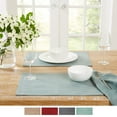 thumbnail image 4 of TOWN & COUNTRY LIVING Harper Stain and Water Resistant Reversible Placemat 4-Pack Set, Sagebrush Green, 13"x17.5", 4 of 7