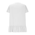 thumbnail image 5 of Wlynlyn Womens Tops Short Sleeve Shirts Scoop Neck T Shirts Ruffle Hem Dressy Casual Blouses XL, 5 of 9