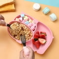 thumbnail image 5 of Silicone Divided Toddler Plates Portable Non Slip Suction Plate Style 1, 5 of 5