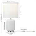 thumbnail image 6 of Evelyn&Zoe 15" Modern/Contemporary Mini Lamp with White Drum Linen Shade, 6 of 8