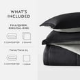 thumbnail image 5 of Noble Linens Soft 2-Piece Black & Fog Reversible All Season Lightweight Down Alternative Comforter Set, Twin/Twin XL, 5 of 12