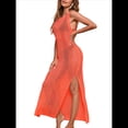 thumbnail image 1 of Traje de Baño de Verano para Mujer, Informal, Transparente, de de Crochet Color Naranja M, 1 of 8