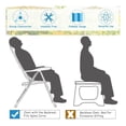 thumbnail image 4 of Folding Patio Chairs 2-Pack, Adjustable Backrest Outdoor Bistro Chairs for Garden, Steel Frame with Oxford Fabric, 300lbs Capacity, Black, 4 of 9