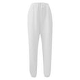 thumbnail image 4 of Fiaer,Plus Size Waffle Joggers for Women,Women's Baggy Elastic Waist Lounge Pants,Womens Comfort Casual Trendy Trousers with Pockets White XL, 4 of 4