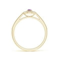 thumbnail image 2 of ANGARA Natural Vintage Style Amethyst Halo Ring with Milgrain Detailing in 14K Yellow Gold for Women (Size-2.5mm) | February Birthstone, Anniversary, Jewelry Gift for Women | Natural Amethyst Ring, 2 of 9