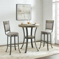 thumbnail image 2 of Pemberly Row Transitional Wood and Metal 3 Piece Pub Set in Pewter, 2 of 12