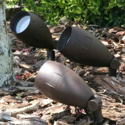 Smart Solar Apollo Triple Solar Spotlight Set in Antique Brown