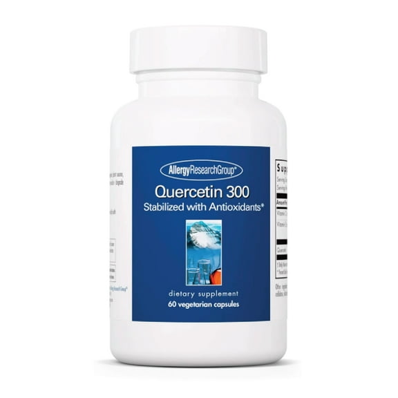 Allergy Research Group Quercetin 300 Dietary Supplement - Immune support, Stabilized with Antioxidants, Bioflavonoid, Mast Cell, Hypoallergenic, Delayed-Release, Vegetarian Capsules - 60 Count