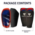 thumbnail image 3 of Vizari Espinilleras de Fútbol sin Cierre para Adultos y Jóvenes / Espinilleras Protectoras Ligeras para Hombre y Mujeres - Azul Rey/blanco, L, 3 of 10