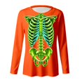 thumbnail image 4 of Kids Halloween Skeleton Print Long Sleeve Top Crewneck Casual T-shirt for Children Ages 3-14 Years, 4 of 4