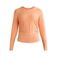 thumbnail image 5 of Athletic Works Women's and Women's Plus ButterCore Ruched Performance Tee with Long Sleeves, Sizes XS-4X, 5 of 5