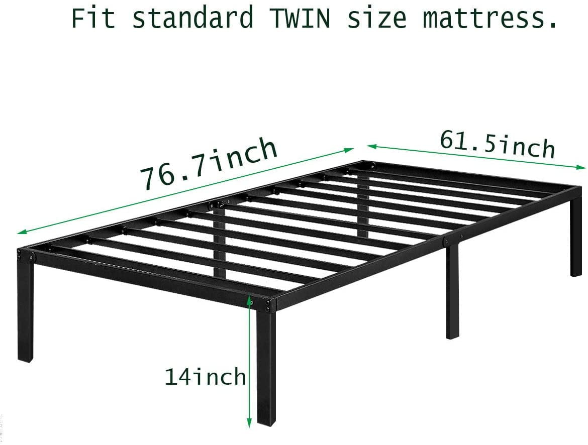 Buy FOYUEE Twin Platform Metal Bed Frame No Box Spring Needed with