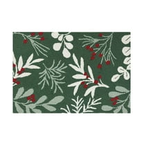 Holiday Time Green Holly 20" x 30" Accent Rug