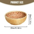 thumbnail image 3 of Piwvid Woven Fruit Basket, Small Storage Basket, Round Bamboo Serving Basket Tray Wicker Bread Basket Natural Handmade Storage Basket for Foods, Fruits, Vegetables, Potatoes, 3 of 9
