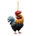 thumbnail image 1 of Flmtop Christmas Tree Chicken Shape Ornament Realistic Appearance Cartoon Hanging Pendant Car Key Ring Decoration Gift, 1 of 11