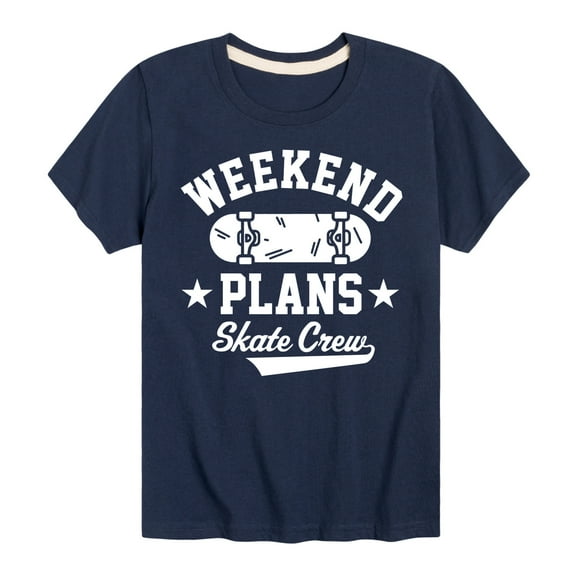 Instant Message - Skateboarding - Weekend Plans Skate Crew - Toddler & Youth Short Sleeve T-Shirt