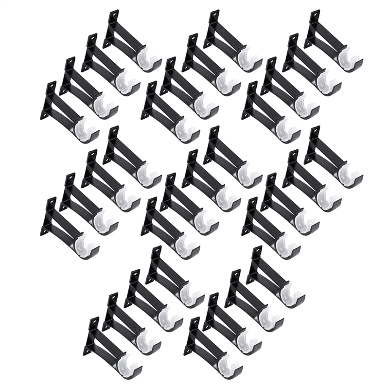 32 Pack Single Curtain Rod Brackets for Drapery Rod Aluminum Alloy