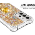 thumbnail image 4 of for Samsung Galaxy A32 5G 6.5" Case,Creativity Clear Quicksand Glitter Flowing Liquid Floating Soft TPU Case w/Stand Bling Diamond Sparkle Phone Cover for Samsung Galaxy A32  Colorful Gold, 4 of 14
