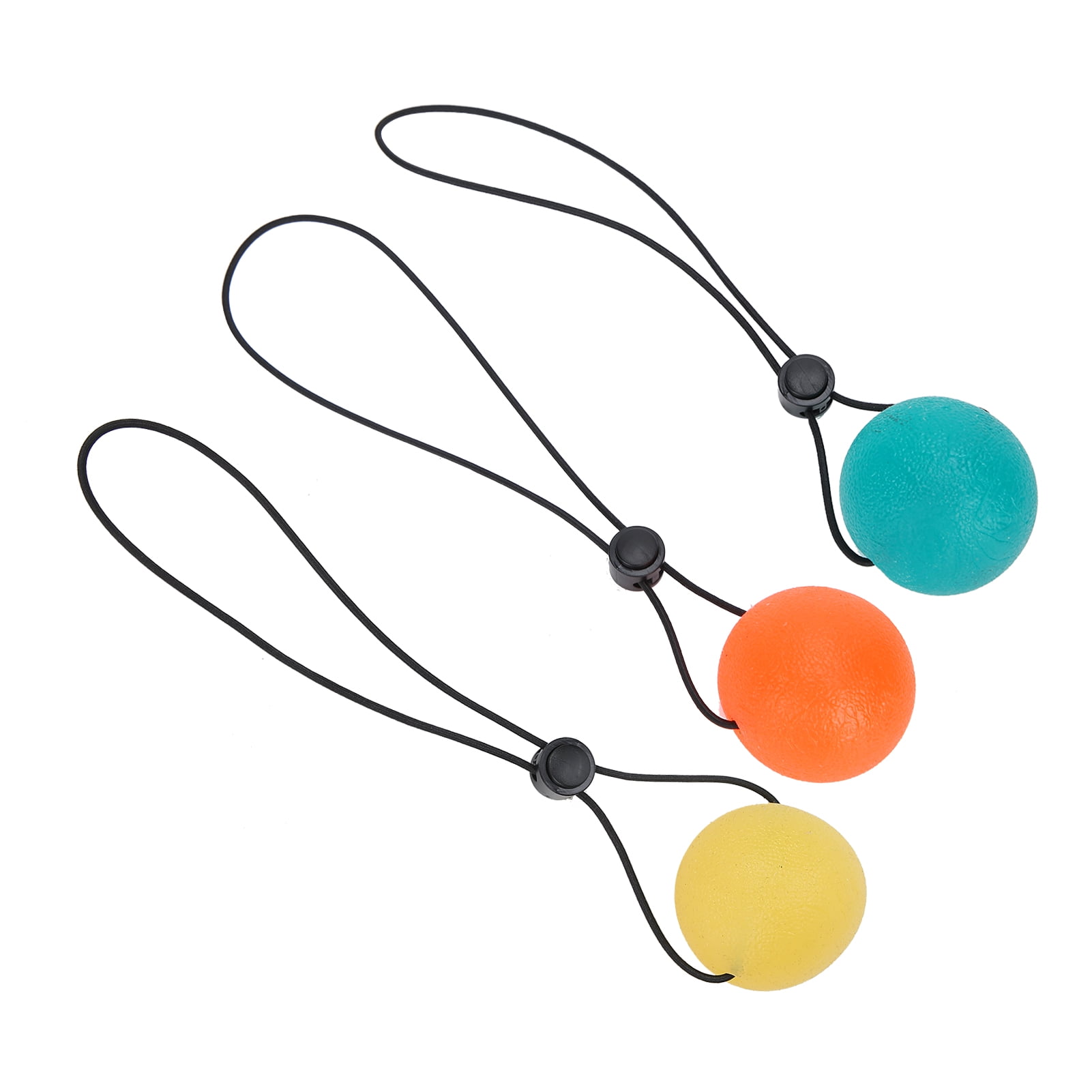 Hand  Balls, Washable Highly Elastic Finger Exercise Ball Wide Application  For Training Yellow 15 Hardness + Orange 20 Hardness + Red 25 Hardness,Yellow 15 Hardness + Orange 20