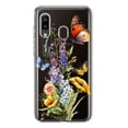 thumbnail image 1 of MUNDAZE Samsung Galaxy A20 Yellow Purple Spring Flowers Butterflies Floral Shockproof Clear Hybrid Protective Phone Case Cover, 1 of 5