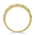thumbnail image 3 of Diamond and Emerald Band Stackable Ring Guard 14k Yellow Gold (0.32ct), 3 of 4