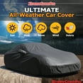 thumbnail image 2 of All Weather Car Cover Fits Ford Mustang 1994 1995 1996 1997 1998 1999 2000 2001 2002 2003 2004 , waterproof, uv-proof, easy access zipper, wind-proof, detachable straps BLACK, 2 of 14