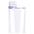 thumbnail image 1 of Methold Contenedor de almacenamiento de alimentos para mascotas, portátil, recargable, reutilizable, lavable, a escala, 2,5 l, transparente, a Suministros de alimentación y agua para mascotas, 1 of 6