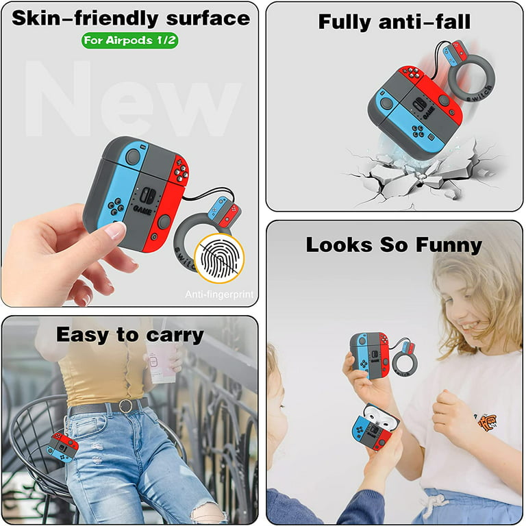 Airpod Case, 3D Cute Funny Cool Kawaii Fashion Food and Drink Airpod Case Design , Kawaii Fun Cool Keychain for Airpod 1/2 (McFlurry)