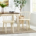 thumbnail image 2 of Noble House Oceanside Farmhouse Rubberwood Dining Chair, Set of 2, Cream, 2 of 13