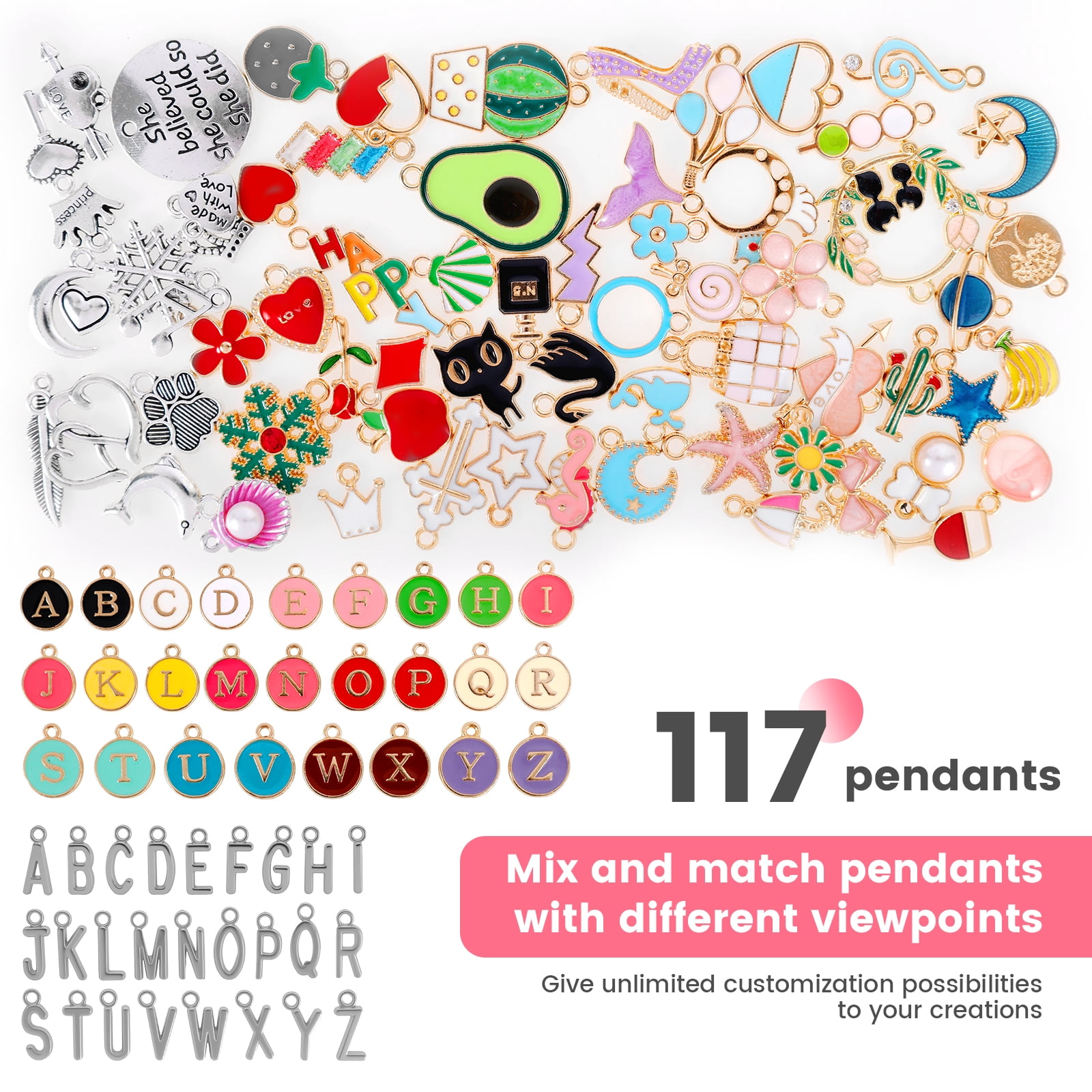 Lip Gloss Keychain Making Kit with Charms, 314Pcs Bag Charm Kit
