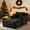 Black, variant on GNIXUU 65.4" Oversized Chaise Lounge Chair Indoor, Modern Corduroy Couch, Comfy Upholstered Boneless Sleeper Sofa with 3 Throw Pillows, Fluffy Reading Chairs Bed for Living Room,Green