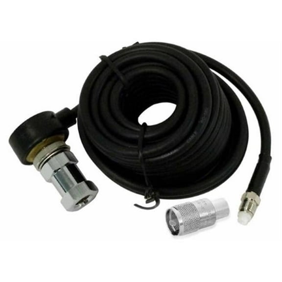 Procomm  18 ft. Terminator Coax With Molded Pl259 Connector - Black - 18 feet