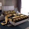 thumbnail image 1 of Erosebridal Damask Aztec Sheet Set Queen, Jungle Elk Deer Bedding Sets Queen Size, Triangle Geometric Decor 4pcs, 1 of 7