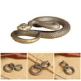 thumbnail image 2 of tegongse Brass Snake Figurine Keychain Pendant Charm Antique Animal Statue for Home Office Desktop Decoration and Bag Accessories, 2 of 10