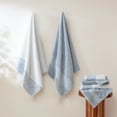 thumbnail image 2 of Modern Threads Allie Jacquard Border 6-Piece Cotton Towl Set, Sky, 2 of 15