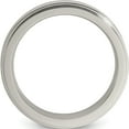 thumbnail image 2 of Titanium Edward Mirell Brushed & Polished Flat Step 5mm Band (Size 5) Made In United States emr149-5mm-5, 2 of 5
