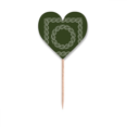 thumbnail image 1 of Mariscos Shell ensamblajes surround Etiqueta del corazón de la bandera del palillo de dientes, 1 of 3