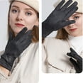 thumbnail image 2 of Besolor Women Winter Gloves Warm Suede Leather Gloves Elegant Thermal Thick Windproof Gloves Cold Weather, 2 of 4