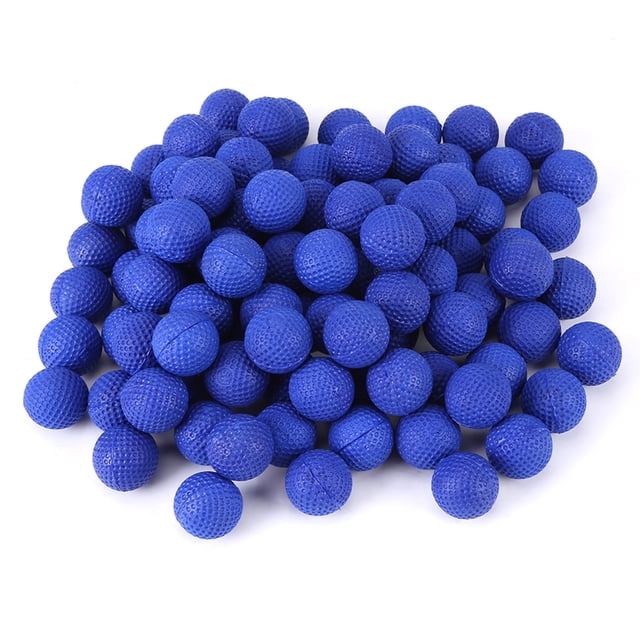 100 Uds bolas elásticas suaves redondas para juguete Rival Zeus Apollo Compatible pistola bala azul