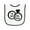 White and Black, variant on Inktastic I've Got the Rings Ring Bearer Baby Terry Cloth Bib