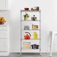 thumbnail image 6 of YRLLENSDAN 5 Tier Shelving Unit 21Lx12WHeight-Adjustable Metal Storage Shelves NSF-Certified Rust-resistant Wire Shelving Rack Kitchen Tool Utility Shelves 5 Shelf Storage Rack,Silver, 6 of 6