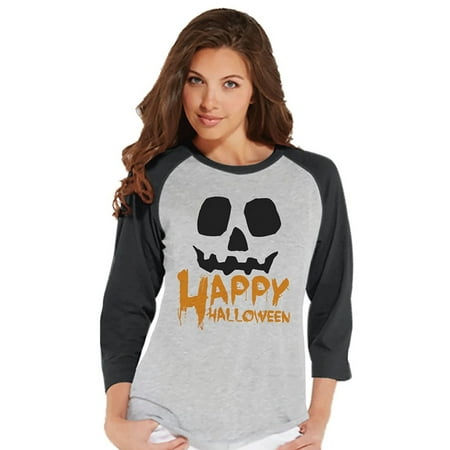 Custom Party Shop Womens Happy Halloween Raglan Shirt - Small