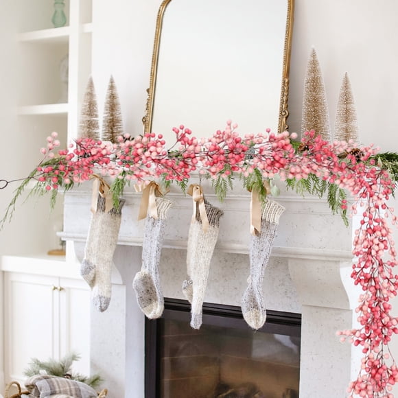 Guirnaldas Colgantes Navideñas Xihbxyly Ratán Decorativas y Frutos Rojos